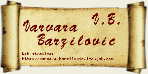 Varvara Barzilović vizit kartica